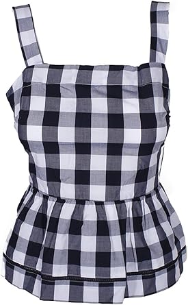 gingham peplum top