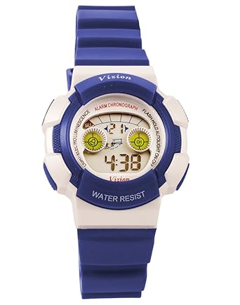 Vizion Digital Multi-color Dial Sports-Alarm-BackLight Watch For Kids-W-8540B-2
