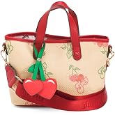 Juicy Couture Juicy Paradise Mini Tote Bag, Canvas, Crossbody Strap, 10.5x7 Inch