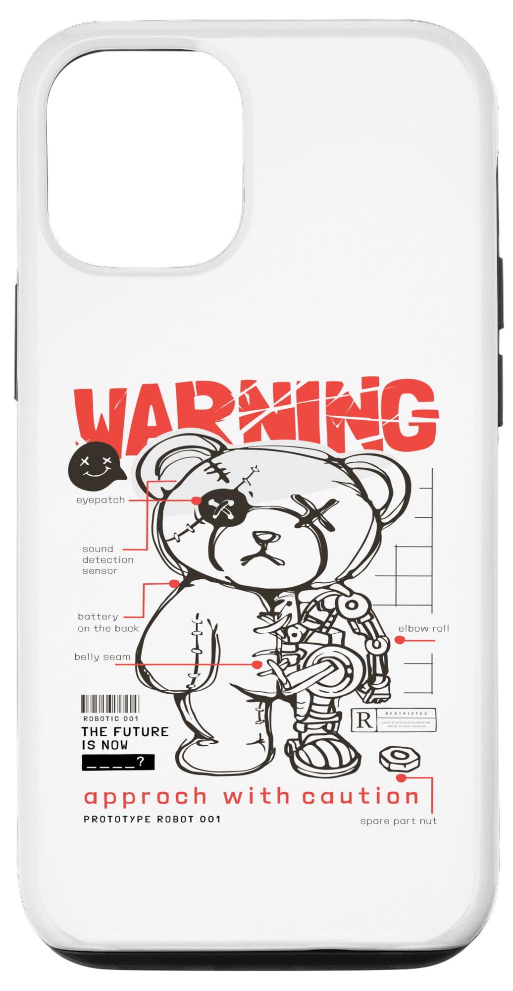 iPhone 12/12 Pro Prototype Robot Teddy Bear Funny Case