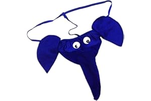 PHDuLac Man Funny Underwear Elephant Thong for Men G-String-Exotic Sexy Costume Joke Gag Prank Long U Bulge Pouch