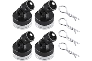 Hobbypark Aluminum Alloy Magnetic Stealth Invisible Body Post Mount for RC Hobby Model Car (Set of 4) (Black)