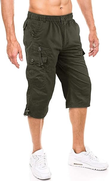 mens cropped cargo pants