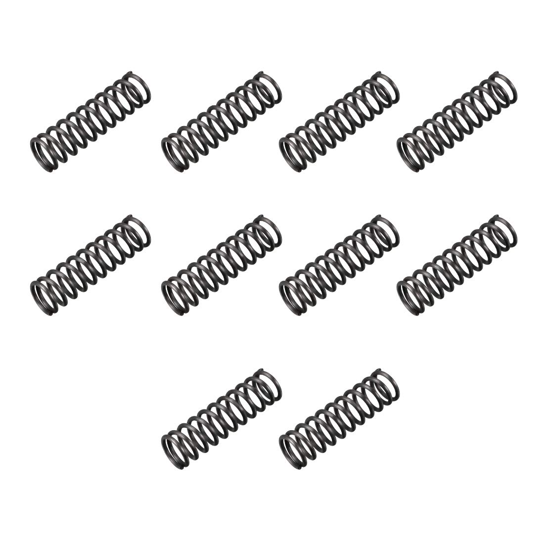 sourcingmap Compression Spring - 1.2mm Wire Dia , 10mm OD , 35mm Free Length Spring Steel Extension Spring,Black,10Pcs