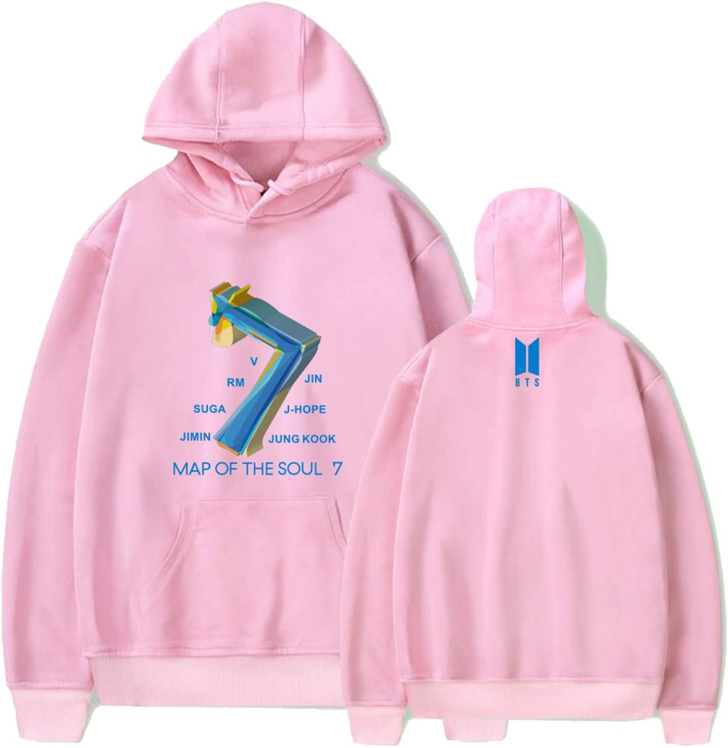 Dolpind Kpop BTS map of The Soul 7 Hoodie Suga Jimin V Jungkook Rap Monster Jhope Jin Sweater Pullover