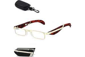 Foldable Anti-Blue Light Reading Glasses (With Free Case), 2026 New Pocket Readers, Anti Eyestrain Glasses for Men Women