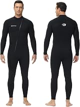 Owntop Mens Wetsuit 3mm Front Zip Full Suit Neoprene Stretch 2mm Necks XL view 1