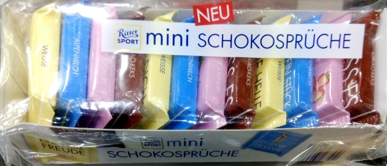 Ritter Sports Mini Schokospruche 12 Pcs, 200g Amazon.in Grocery
