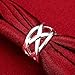 BOHG Jewelry Womens 925 Sterling Silver Plated Fashion Double X Criss Cross Eternity Ring Wedding Band Size 11