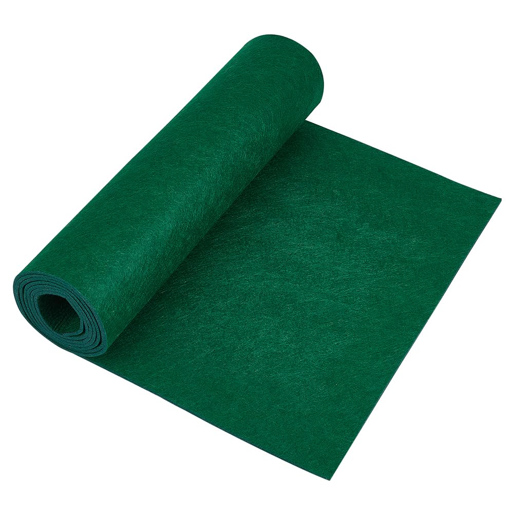 BENECREAT 2Mx40cm Felt Roll, Green Craft Felt Fabric, 3mm Thick Nonwoven Felt Roll for DIY Arts & Crafts, Patchwork Sewing Deocoration