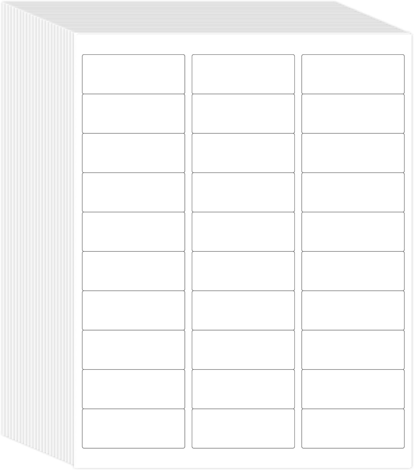 Photo 1 of L LIKED Printable Address Labels, 1" x 2-5/8", 1,500 Labels, 30 per Sheet, Label Stickers for Envelopes (50 Sheets)