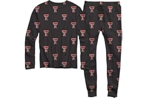 Wes and Willy NCAA Boy's All Over Print Long Sleeve PJ,