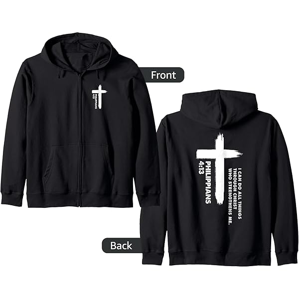 Amazon.com: I Can Do All Things Through Christ Front & Back Cross