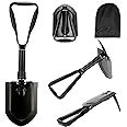 Portable Folding Shovel 23 in, Folding Snow Shovel,50# High-Carbon Steel Entrenching Tool for Garden Camping Hunting Hiking,S