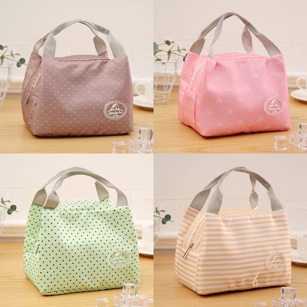 1PCS Insulated Thermal Cooler Lunch Bag Pouch Picnic Storage Box (Green)