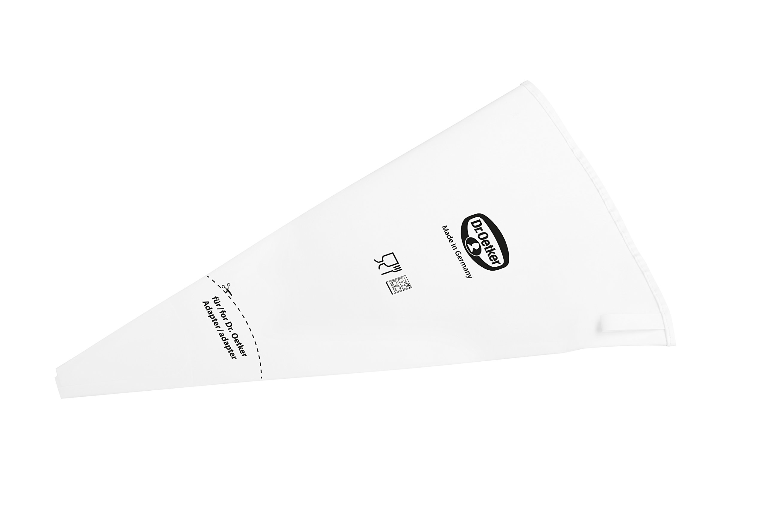 Dr. Oetker 3502 Nozzles Manufaktur Icing Bag 40 cm, Cotton, White, 40 x 18 x 1 cm