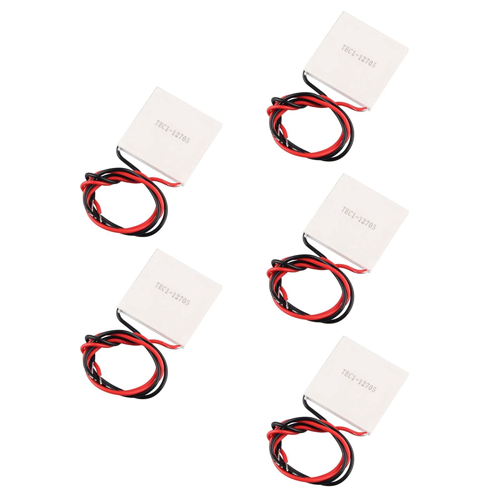 HALJIA 5PCS TEC1-12705 Thermoelectric Heatsink Thermoelectric Cooler Cooling Peltier Plate Module 12V 45W 40 x 40 mm