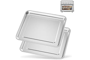 SETTLEDOWN Stainless Steel Baking Tray Pan Compatible with Cuisinart Airfryer TOA-060 and TOA-065 (2 PCS Tray Pan)