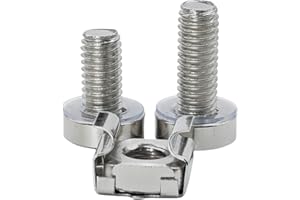 Zkupanx 45 Pack Server Rack Screws and Cage Nuts, M6 x 16mm & M6 x 20mm Rack Mount Screws for Audio Server Console, Server Cabinet, Routers