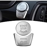 BFMFWF Silver Engine StarteStop Switch Push Button Compatible with BMW F10 | Chromed Electronic Parking Brake Handbrake Switch Button Cover Compatible with BMW F10 F07 F12 F01 5 6 7 Series Accessories