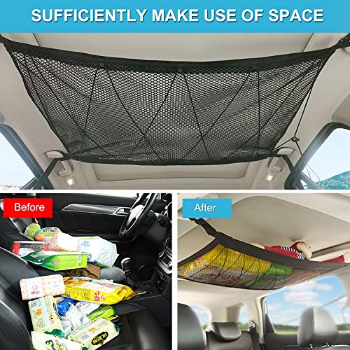 Car Interior Ceiling Cargo Net Storage