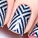 Whats Up Nails - X-Pattern Vinyl Stencils for Nail Art Design (2 Sheets, 24 Stencils Total)