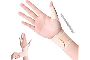 Slim Design Thumb Wrist Brace, 1 Pair Adjustable Thumb Support for Relieve Tenosynovitis & Carpal Tunnel Syndrome, Suitable f
