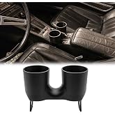 Center Console Dual Cup Holder Compatible with Chevy C3 Corvette 1968-1982 Accessories，No Drill Drop-in Drink Holder Replacement, PETG-CF