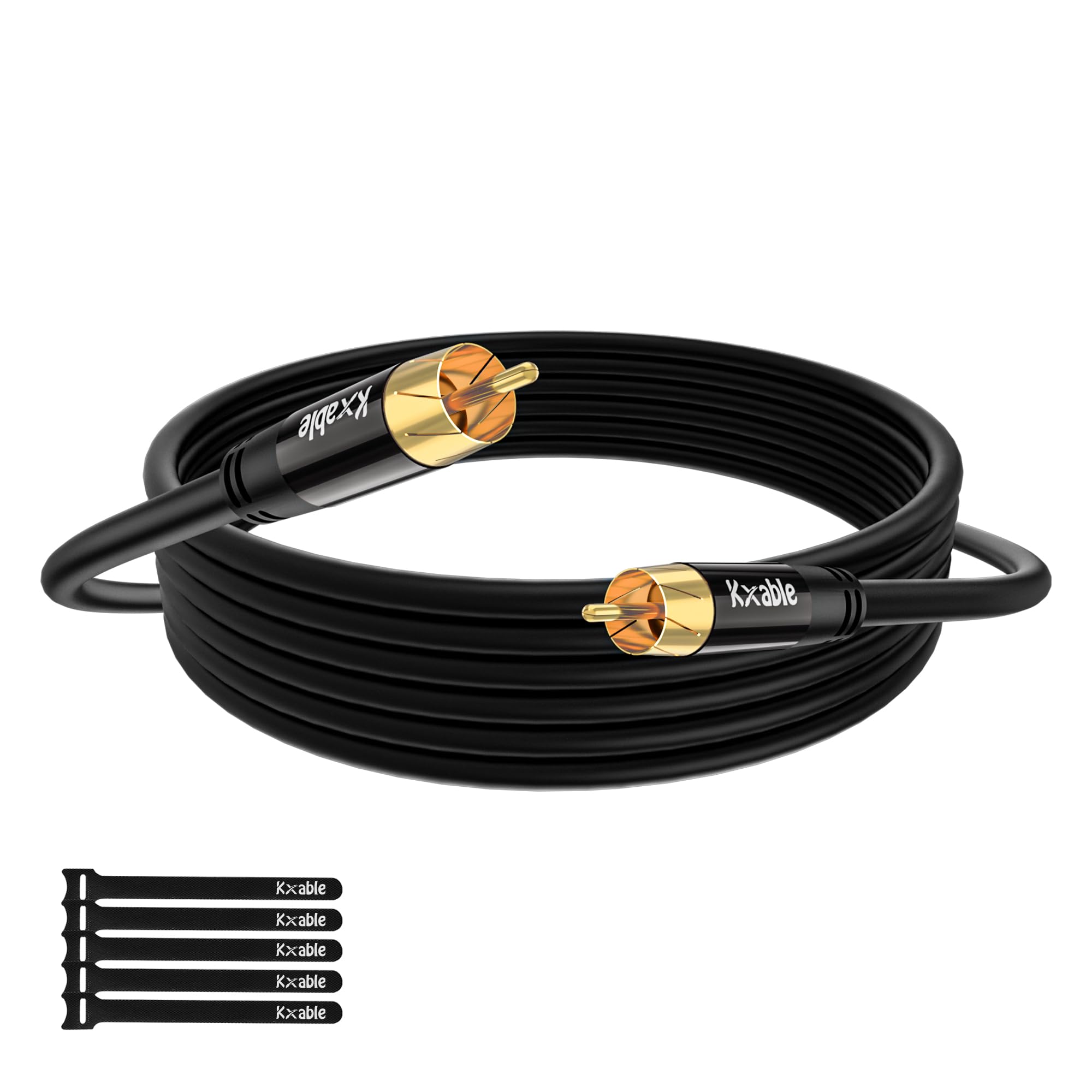 Photo 1 of Subwoofer Cable RCA to RCA Audio Cable 20FT, Digital Coaxial Audio Cable, Premium S/PDIF RCA Cord for Home Theater, HDTV, Subwoofer, Hi-Fi System, Amplifier, 22AWG Tinned Copper, Double Shielded
