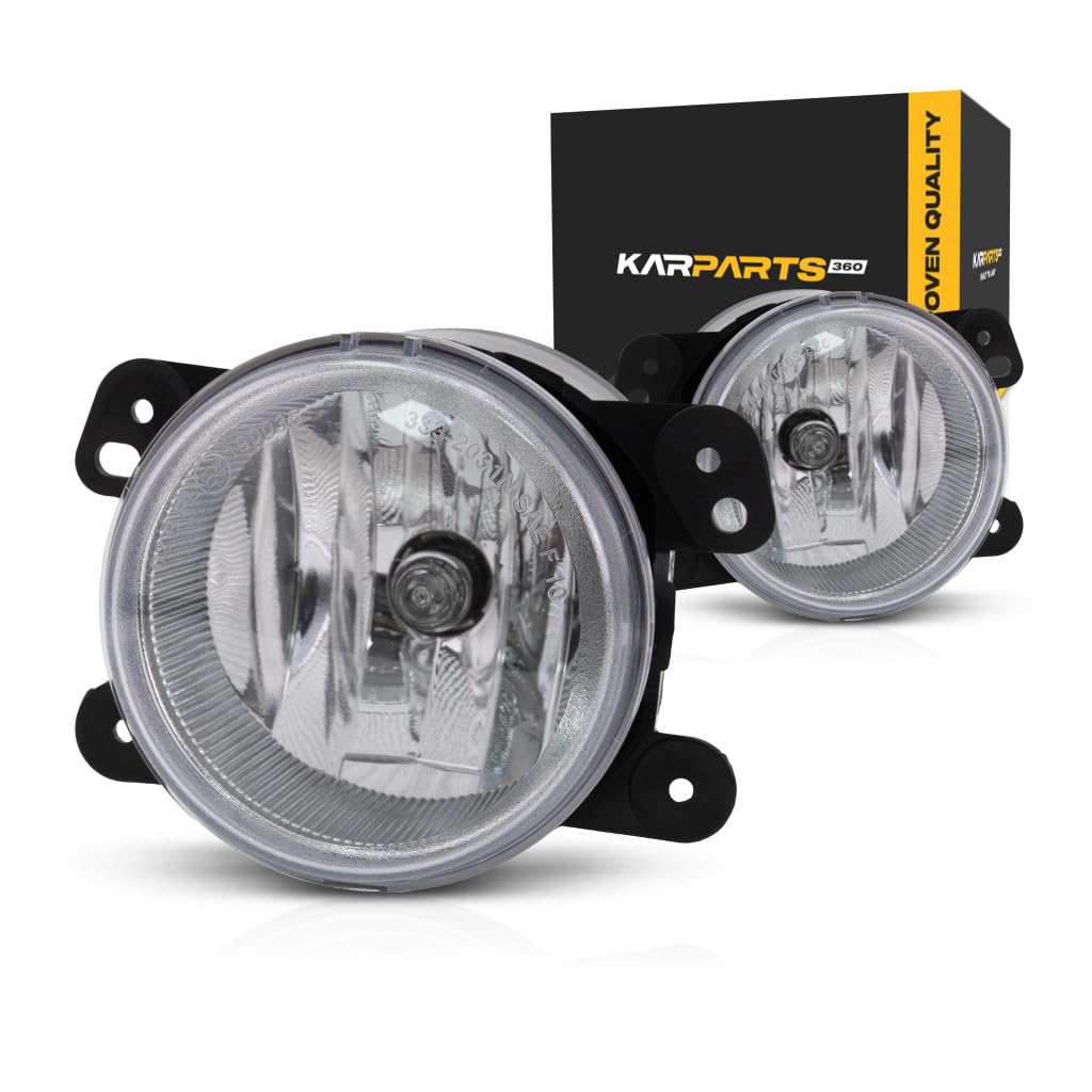 Photo 1 of KarParts360 For Jeep Grand-Cherokee Fog Light 2011 2012 2013 Driver and Passenger Side | Pair | w/Bulbs | DOT Certified CH2594103