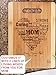 Mothers Gift Heart Love Mom ( Bamboo Personalized, Medium 9.5x13 ) Serving Cutting Board for Mothers Day Birthday or Christmas