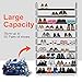 Herron Shoe Rack, Large Capacity Shoe Organizer,10 Tiers 50 Pairs Shoe Shelf Durable and Stable Shoe Storage (Black, 10 Tiers)