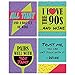 90's Throwback - 1990s Wine Party Decorations for Women and Men - Bottle Label Stickers - Set of 4