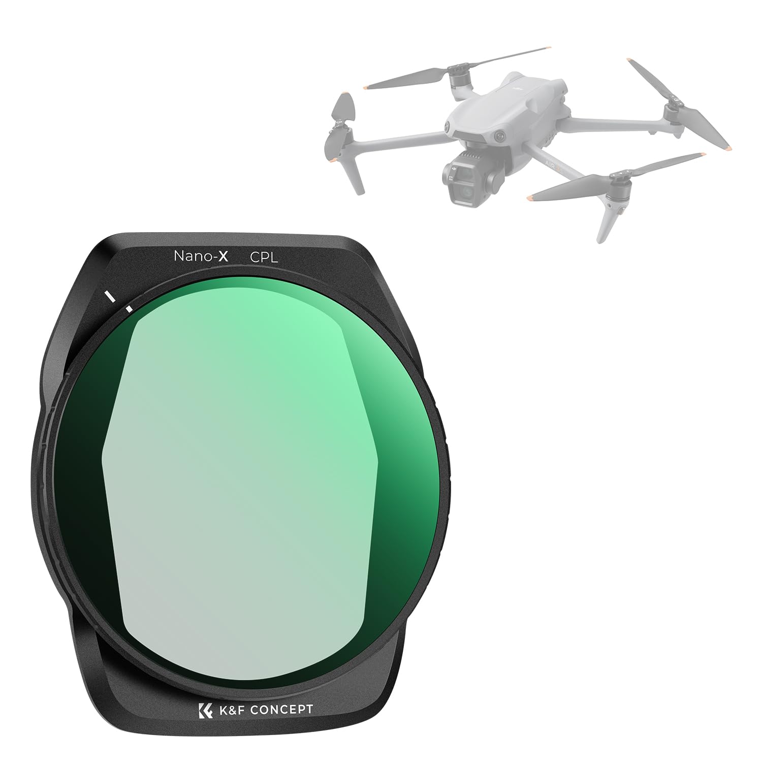 K&F Concept CPL Filter for DJI Air 3S, Polarizing Optical Glass with 28-layer Coating Polarizer Drone Accessories