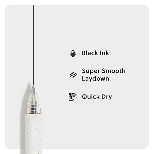 U Brands U-Eco Recycled Gel Click Pens, Set of 4, Pastel Speckle