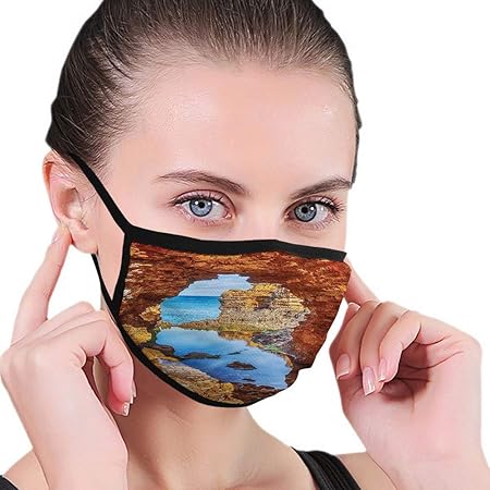 BOKUTT Washable Reusable Face Masks Printed Cover Cavby Pacifwith
