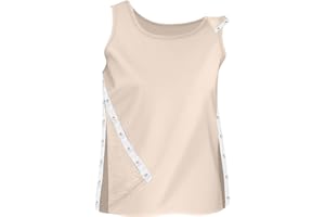 MAOPOTOUFU Shoulder & Side Full Snap-Access Tank Tops，Post Surgery Shirts Shoulder Arm Broken Breast Recovery Tank Tops - Unisex Sizing