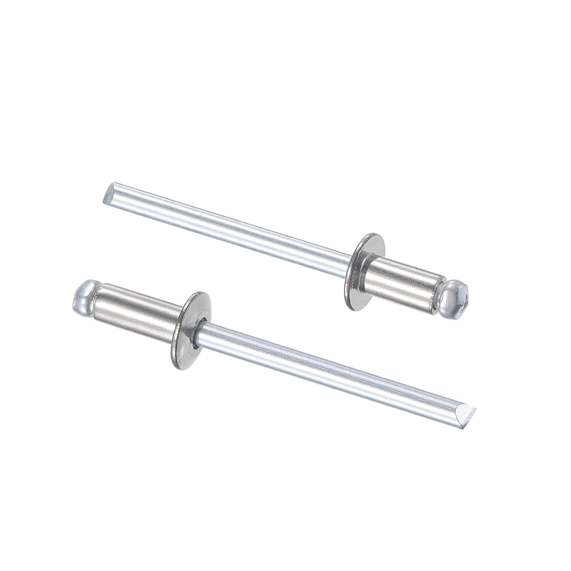 sourcing map Blind Rivets 304 Stainless Steel 4mm Diameter 8mm Grip Length Silver 100pcs — image 1