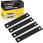 4 Pack License Plate Magnet, Premium Rubber Coated Magnetic License Plate Holder, Black Dealership Demo Tag Test Drives Temp Holder for Car Dealer Magnet License Plate, No Scratch for Car