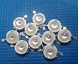 Led World 10 PCS 3W Red High Power LED Diodes Light Emitter 620-630NM NO 20mm Star Base