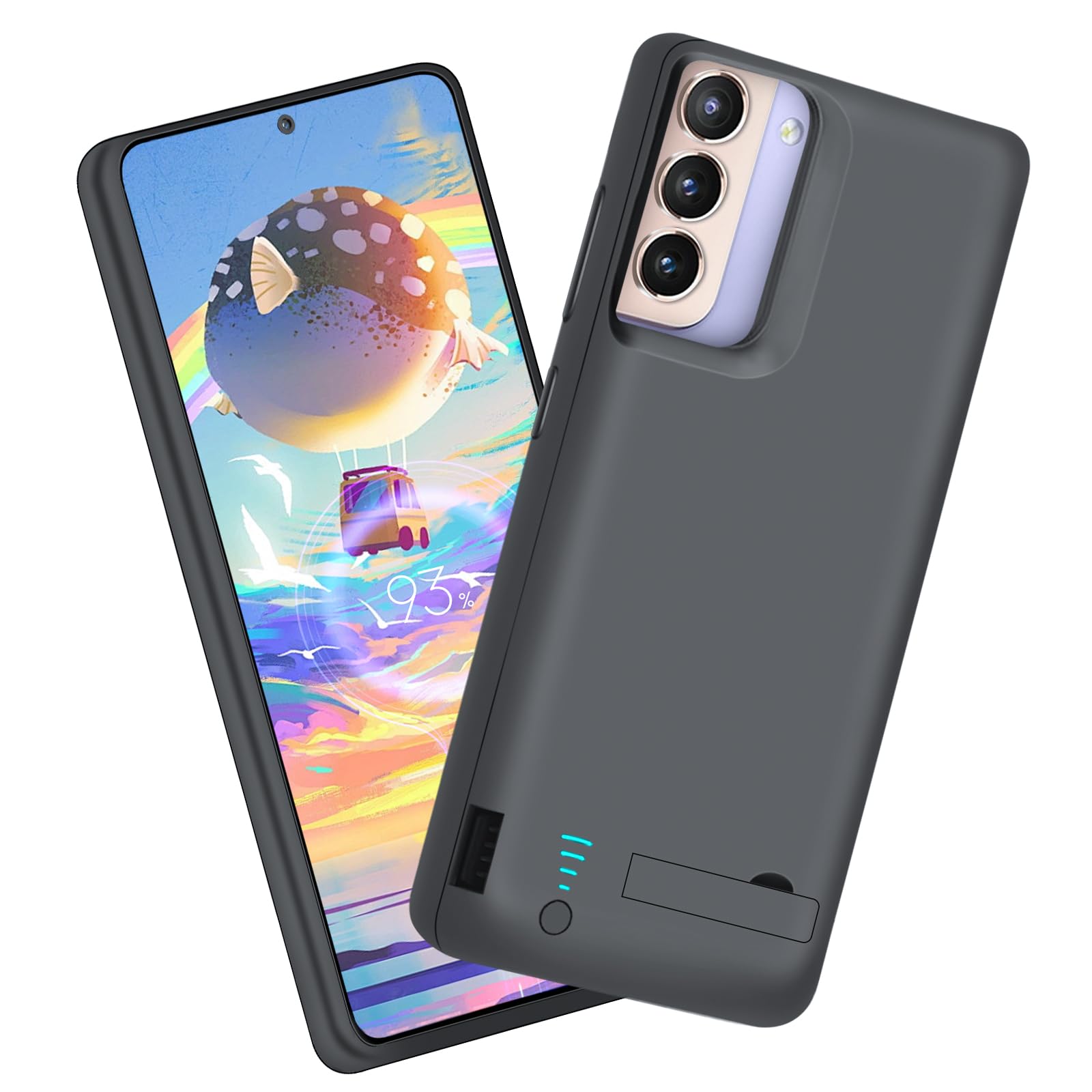Photo 1 of Sitong Upgraded Battery Case for Samsung Galaxy S21 5G, 4800mAh Rechargeable Extended Battery Charging Charger Case, Add 100% Extra Juice (6.2 Inches) Black