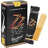 Vandoren SR412 Alto Sax ZZ Reeds Strength 2; Box of 10