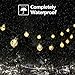 Brizled Solar String Lights, 2 Pack Total 42.66ft 60 LED Solar Globe String Lights, 8 Modes Crystal Ball Solar Patio Lights Outdoor Waterproof for Yard Garden Wedding Pergola Gazebo Bistro, Warm White