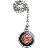 GRAPHICS &amp; MORE Firefighter Fire Rescue Maltese Cross Ceiling Fan and Light Pull Chain