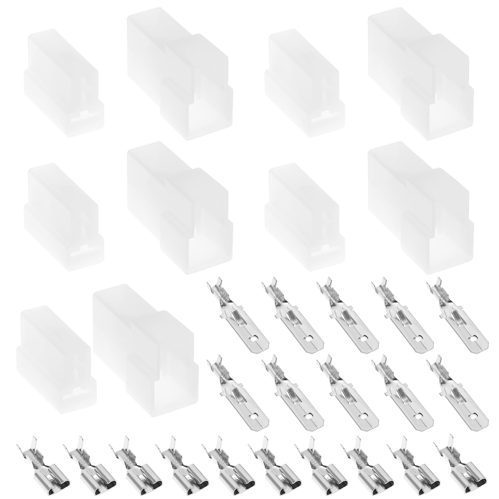 eMagTech 5 Sets Electrical Wire Connectors Kit 180907-0 180908-0 Wire Terminals Connector Assortment Kit Accessories for Automobiles Motorcycles Trucks