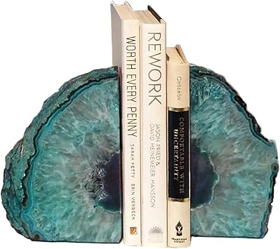 Amazon Com Amoystone Bookends Agate Decorative Book Ends Stone