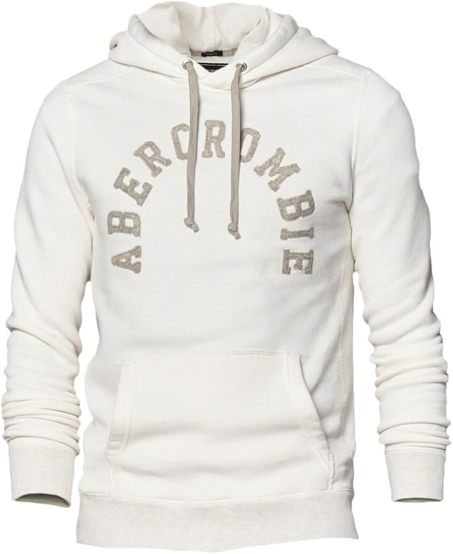 Abercrombie Men's Logo Graphic Hoodie Fleece Sweatshirt Hoody, Size XL