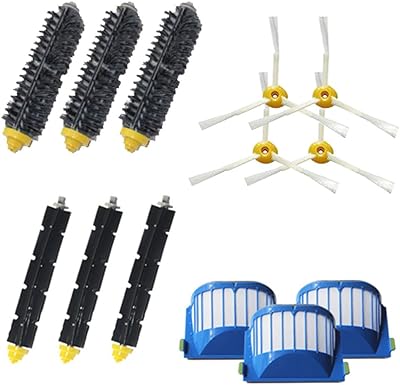 vacuumpal Parts Kit inkl. eingezogen und flexibel Schlägel Bürste & 3 armed-3 Seite Bürste & Aero VAC FILTER für iRobot Roomba 600 Serie 620 630 650 660 680 Staubsauger.