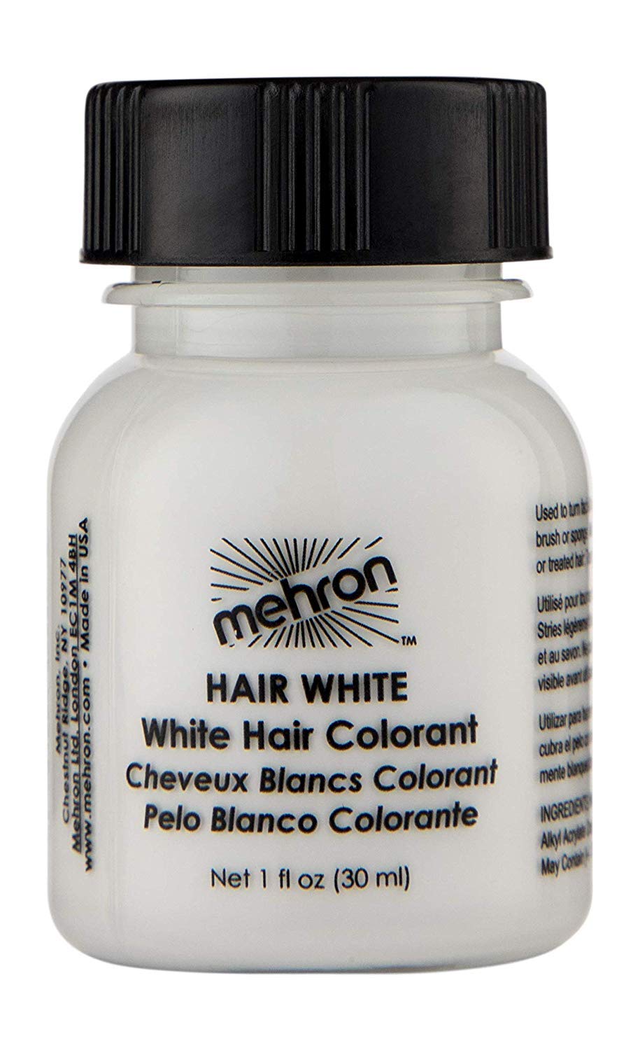Mehron Makeup Hair White with Brush (1 oz): Beauty