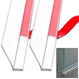 Nuanchu 2 Pcs Clear Vinyl Angled L-Type Seal Strip